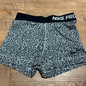 Nike Pro Black Print Spandex Shorts